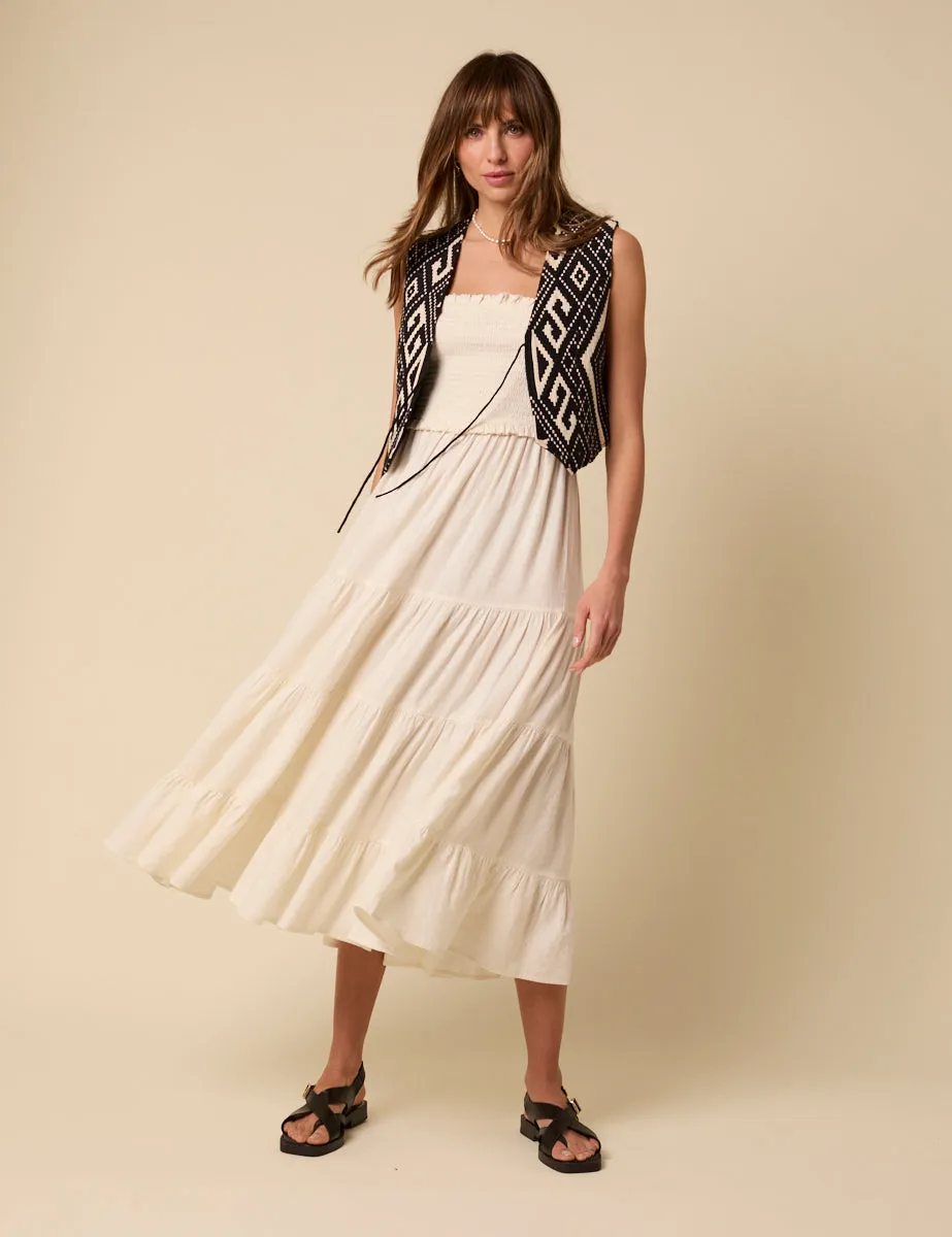 Poppy Delevingne Black Jacquard Mary Waistcoat sold by Nobody's Child product image thumbnail 3