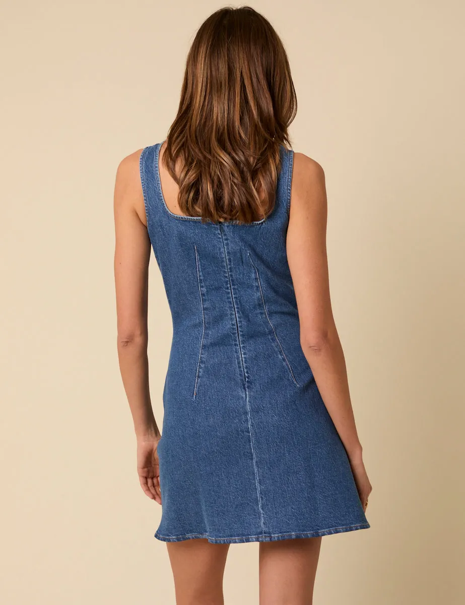 Blue Denim Delta Mini Dress sold by Nobody's Child product image thumbnail 5