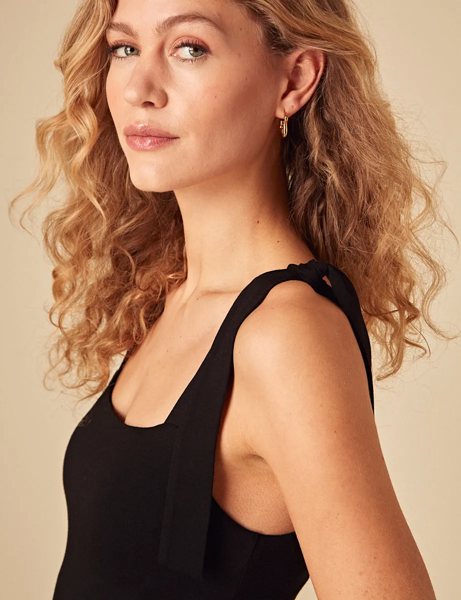 Black Tie Shoulder Adrian Midi Dress sold by Nobody's Child product image thumbnail 2