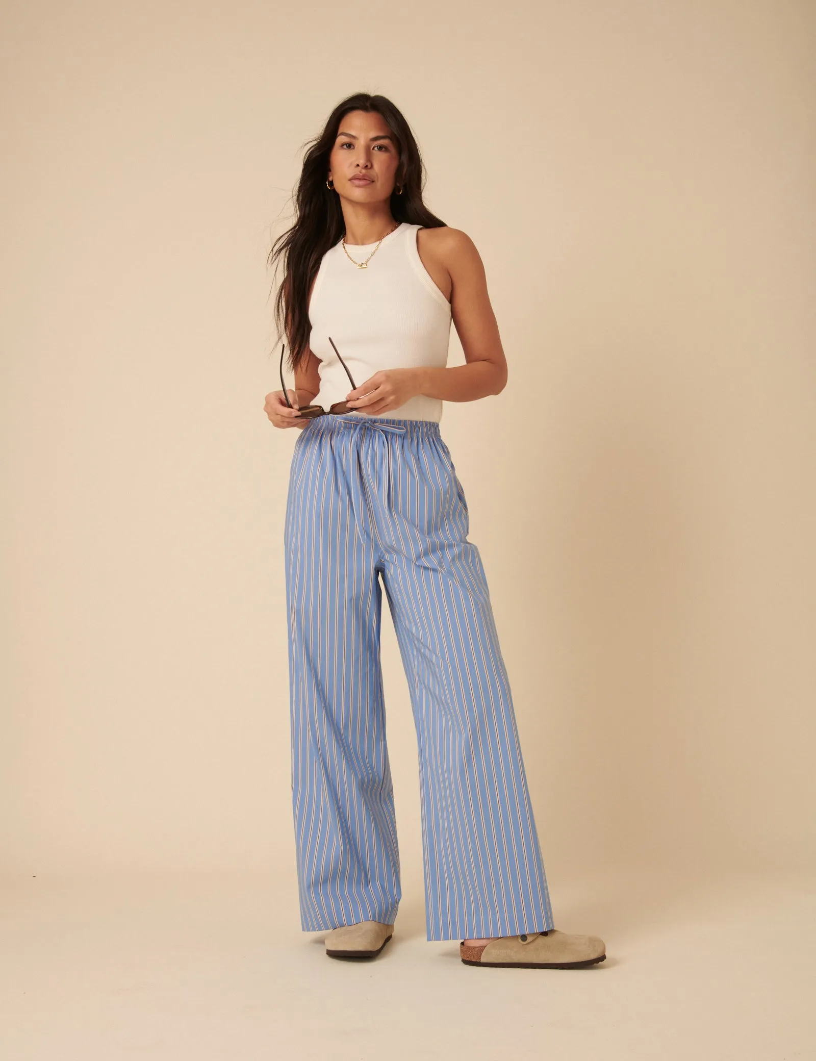 Blue Striped Shona Trousers sold by Nobody's Child product image thumbnail 2