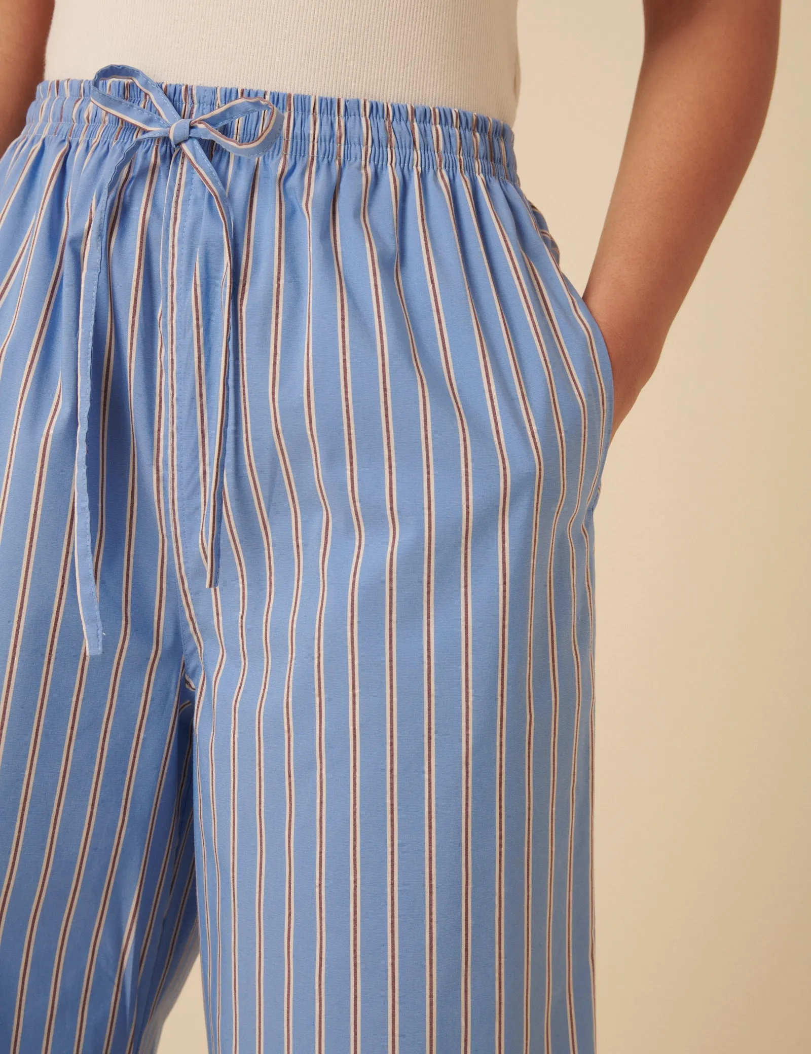 Blue Striped Shona Trousers sold by Nobody's Child product image thumbnail 3