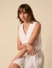 White Embroidered Lace Trim Waistcoat sold by Nobody's Child