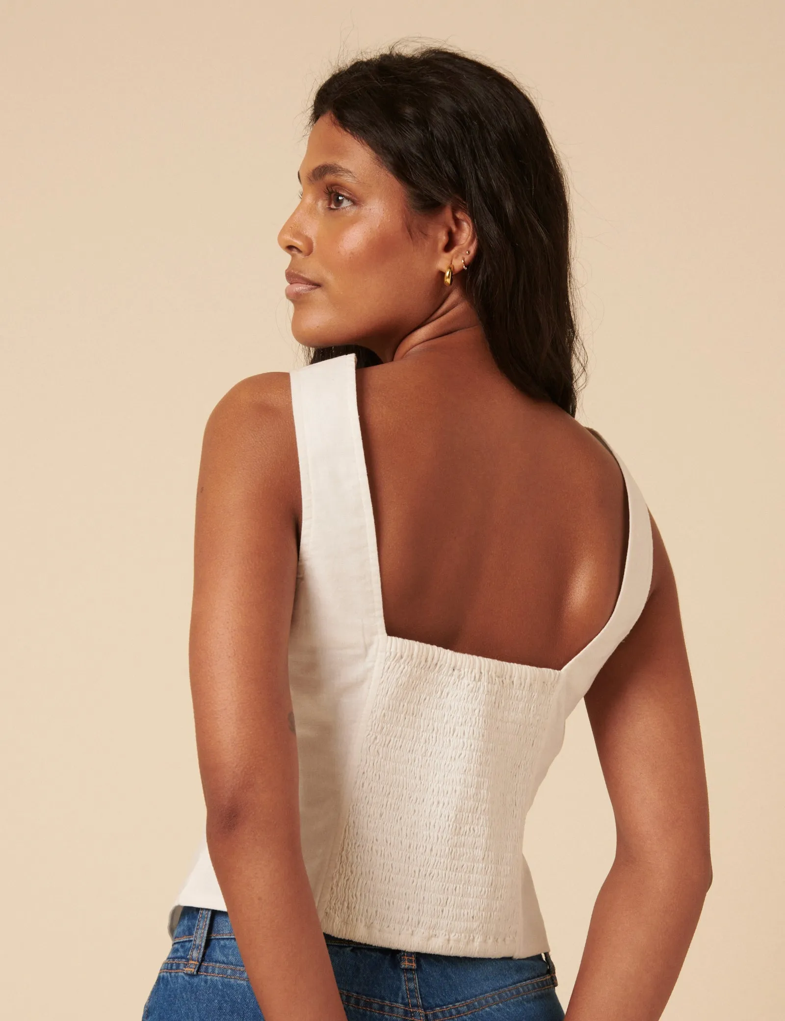 White Bow Front Waistcoat sold by Nobody's Child product image thumbnail 5