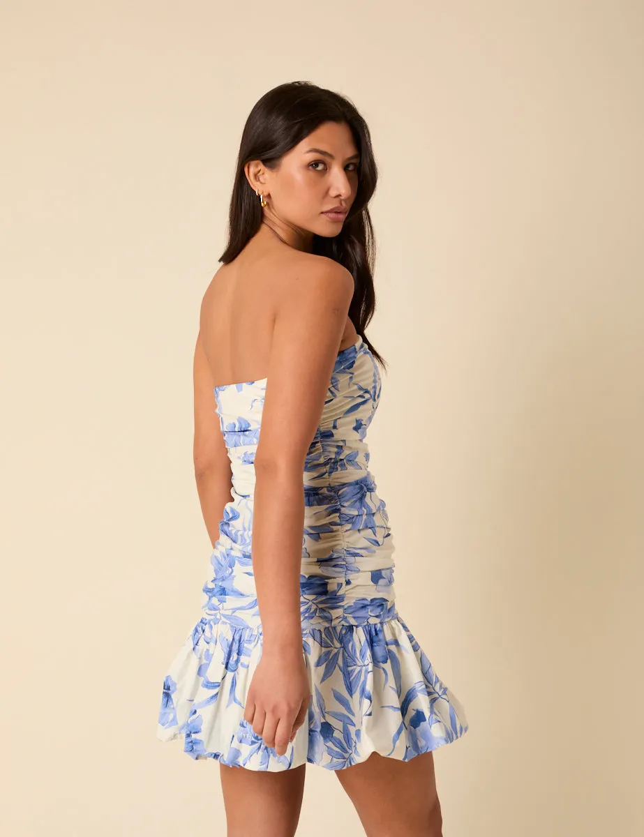 Cream Floral Briony Bubble Hem Mini Dress sold by Nobody's Child product image thumbnail 4