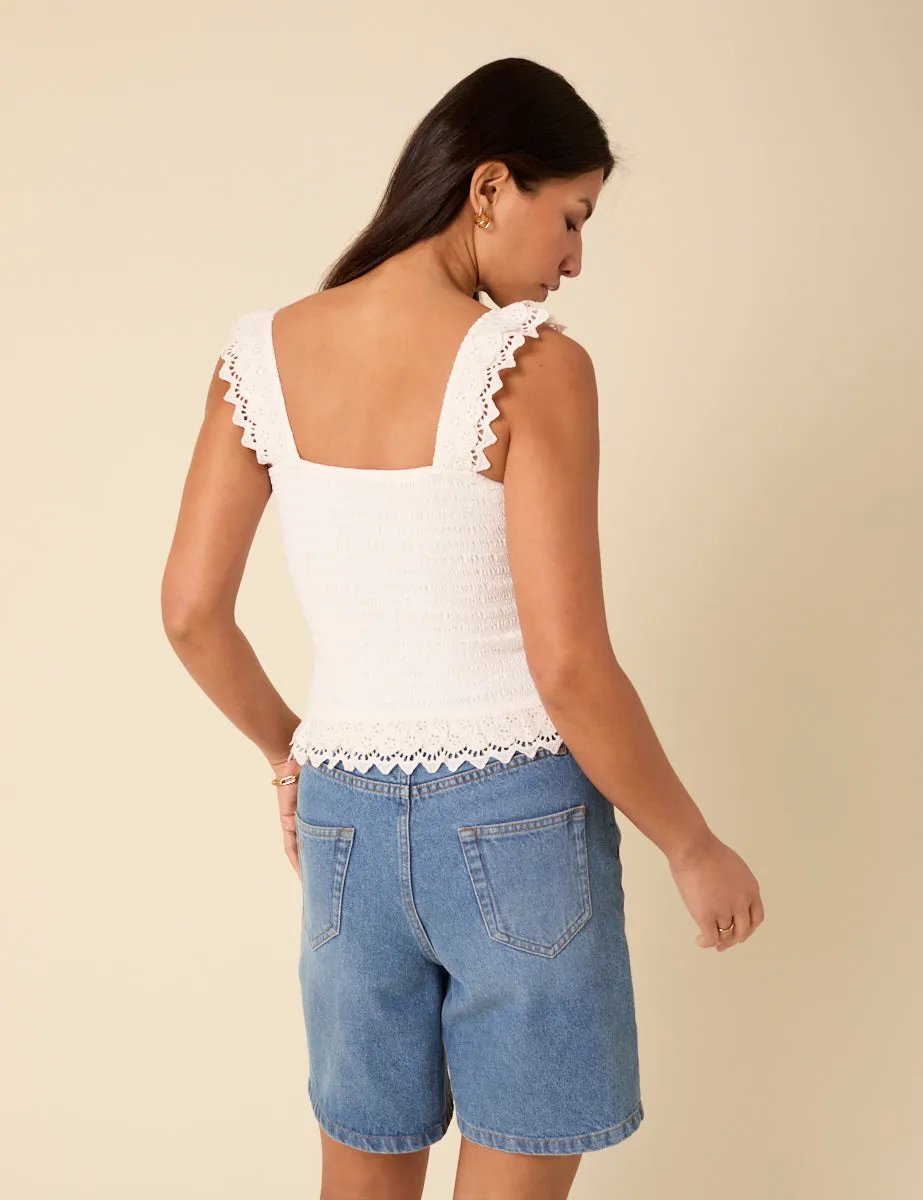 White Shirred Top sold by Nobody's Child product image thumbnail 5