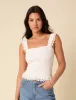 White Shirred Top sold by Nobody's Child