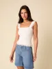 White Shirred Top sold by Nobody's Child