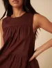 Brown Tiered Rosalind Midi Dress sold by Nobody's Child