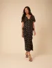 Black Polka Dot Ruffle Lyndsey Midi Dress sold by Nobody's Child