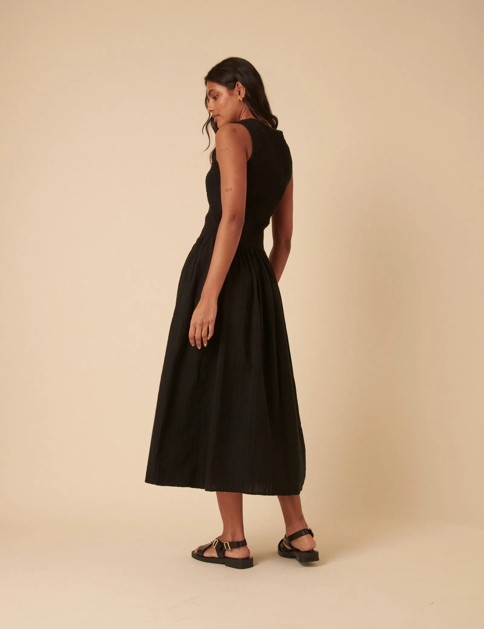 Black Bow Front Luisa Midi Dress sold by Nobody's Child product image thumbnail 5
