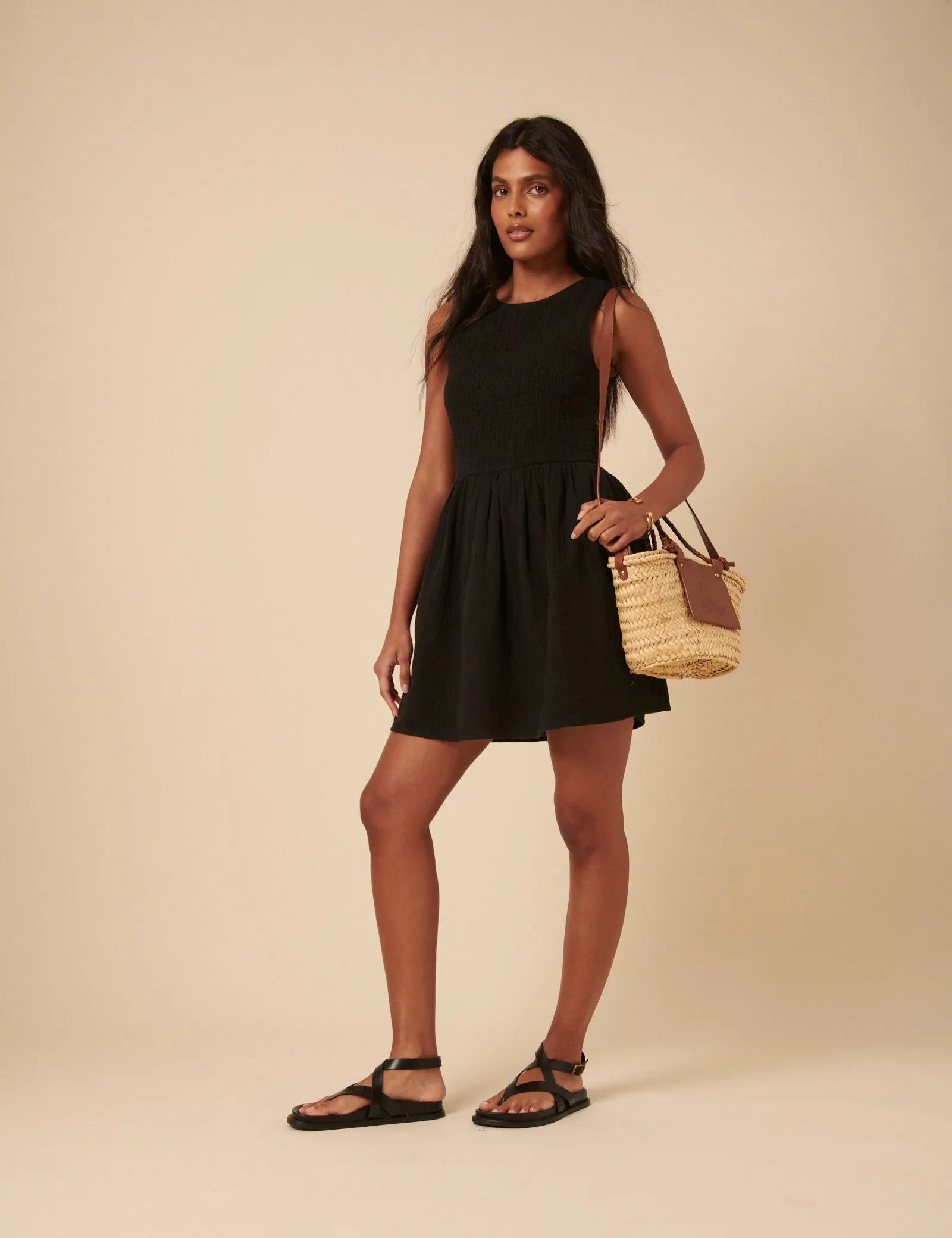 Black Sleeveless Charlie Mini Dress sold by Nobody's Child product image thumbnail 3