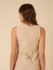 Cream Pinstripe Tailored Waistcoat sold by Nobody's Child