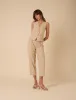 Cream Pinstripe Tailored Waistcoat sold by Nobody's Child