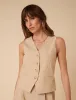 Cream Pinstripe Tailored Waistcoat sold by Nobody's Child