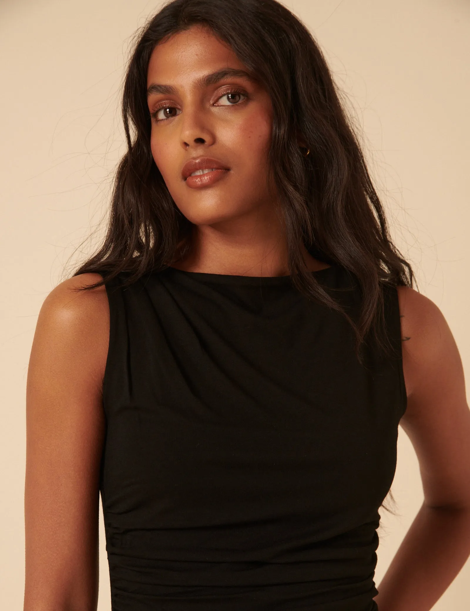 Black Ruched Top sold by Nobody's Child product image thumbnail 5