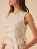Cream Pinstripe Swing Top sold by Nobody's Child