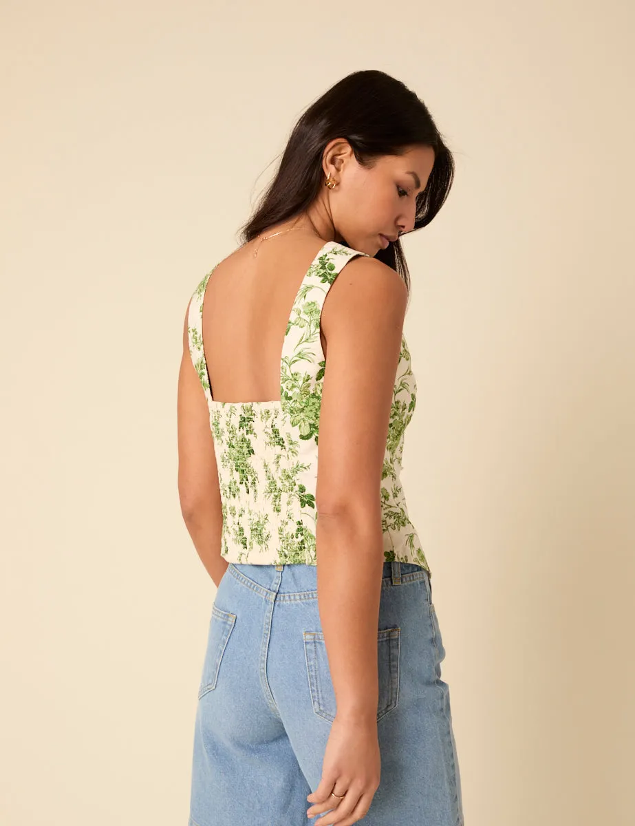 White Floral Waistcoat sold by Nobody's Child product image thumbnail 5