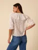 White Embroidered Frill Blouse sold by Nobody's Child
