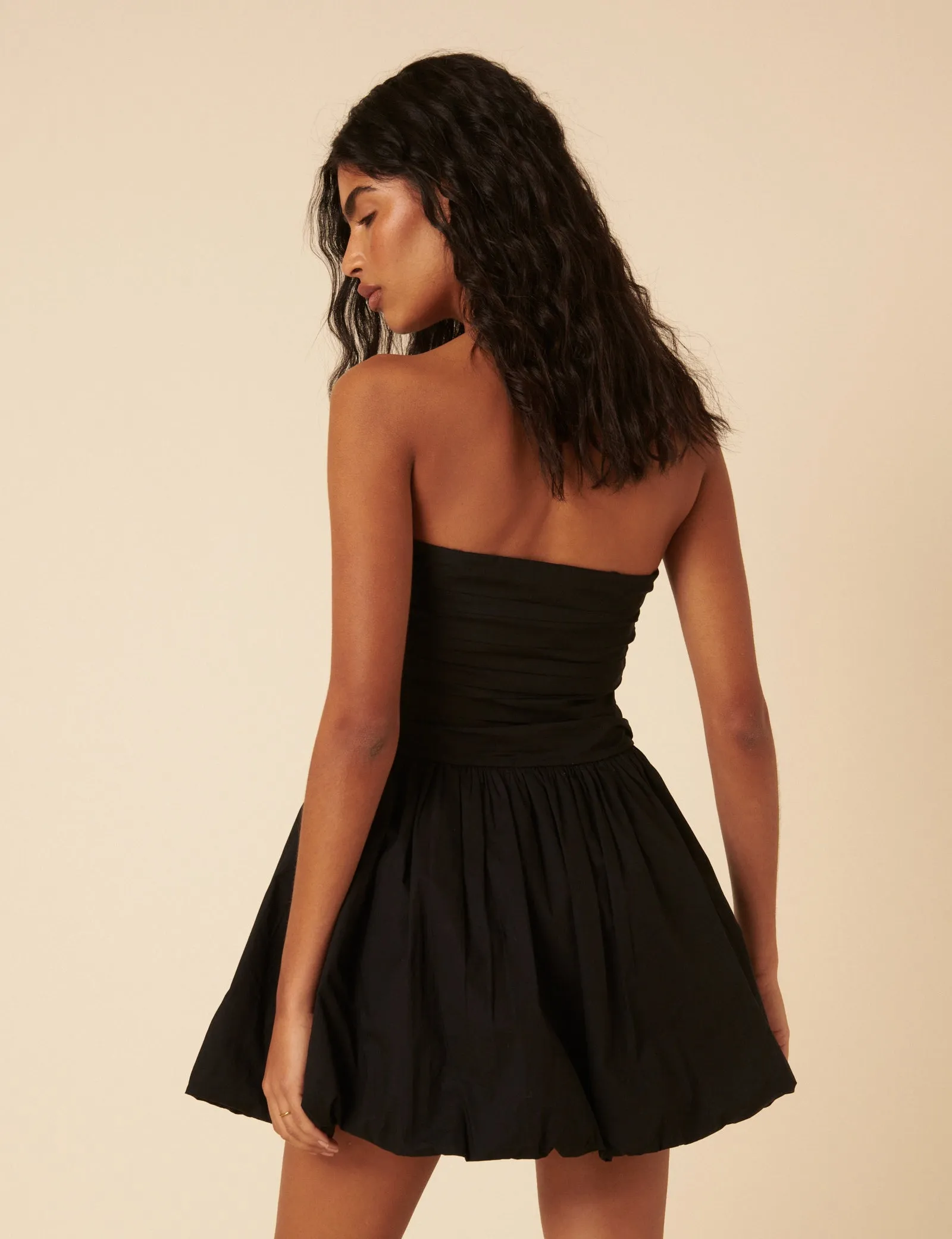 Black Bandeau Felicity Bubble Hem Mini Dress sold by Nobody's Child product image thumbnail 5