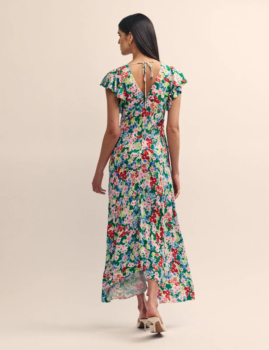 Watercolour Ditsy Floral Loubelle Midi Dress sold by Nobody's Child product image thumbnail 4