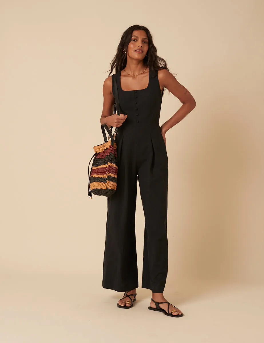 Black Tailored Scoop Neck Jumpsuit sold by Nobody's Child product image thumbnail 4