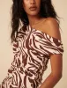 Brown Zebra Print One Shoulder Top sold by Nobody's Child