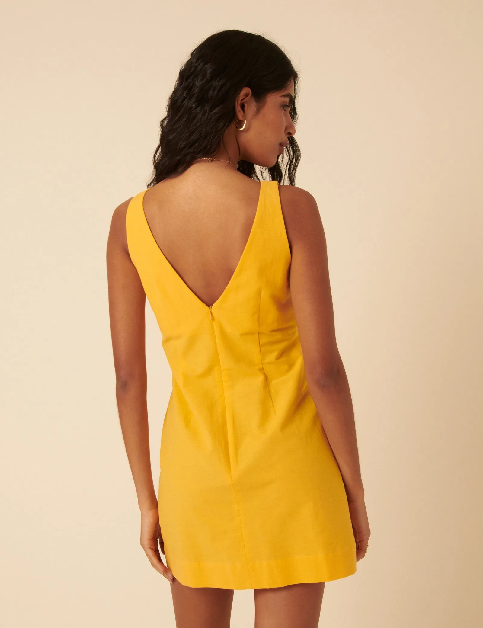 Yellow Freya Shift Mini Dress sold by Nobody's Child product image thumbnail 5