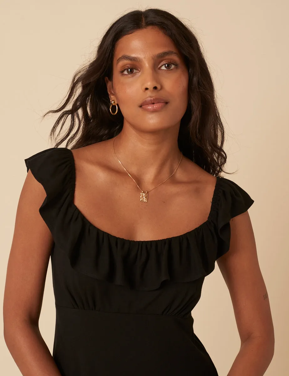 Black Frill Libby Mini Dress sold by Nobody's Child product image thumbnail 3