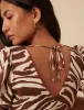 Brown Zebra Print Ella Midi Dess sold by Nobody's Child