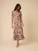 Brown Zebra Print Ella Midi Dess sold by Nobody's Child