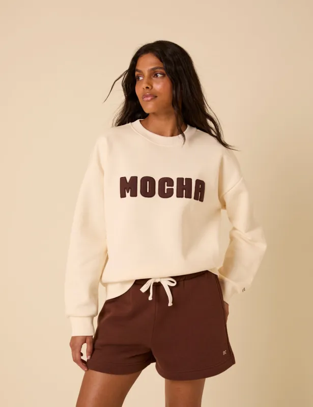 Cream Mocha Graphic Sweatshirt sold by Nobody's Child