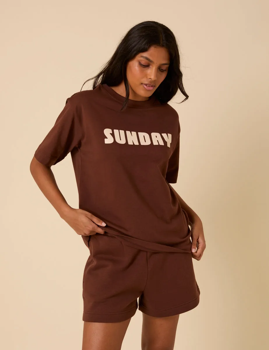 Brown Sunday Graphic T-Shirt sold by Nobody's Child product image thumbnail 3