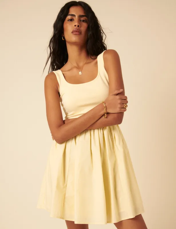 Butter Yellow Colorado Mini Dress sold by Nobody's Child