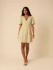 Butter Yellow Ditsy Floral Andie Mini Dress sold by Nobody's Child
