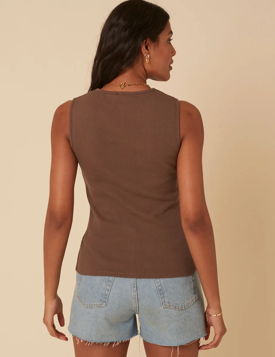 Brown Ribbed Waistcoat Top sold by Nobody's Child product image thumbnail 5