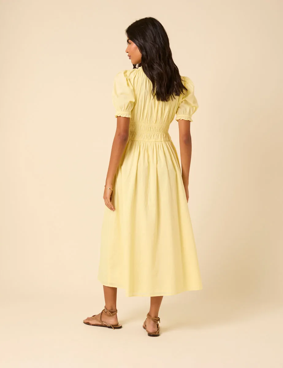 Butter Yellow Tula Midi Dress sold by Nobody's Child product image thumbnail 5