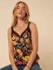 Black Floral Lace Trim Cami Top sold by Nobody's Child