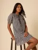 Black Gingham Phoebe Mini Dress sold by Nobody's Child