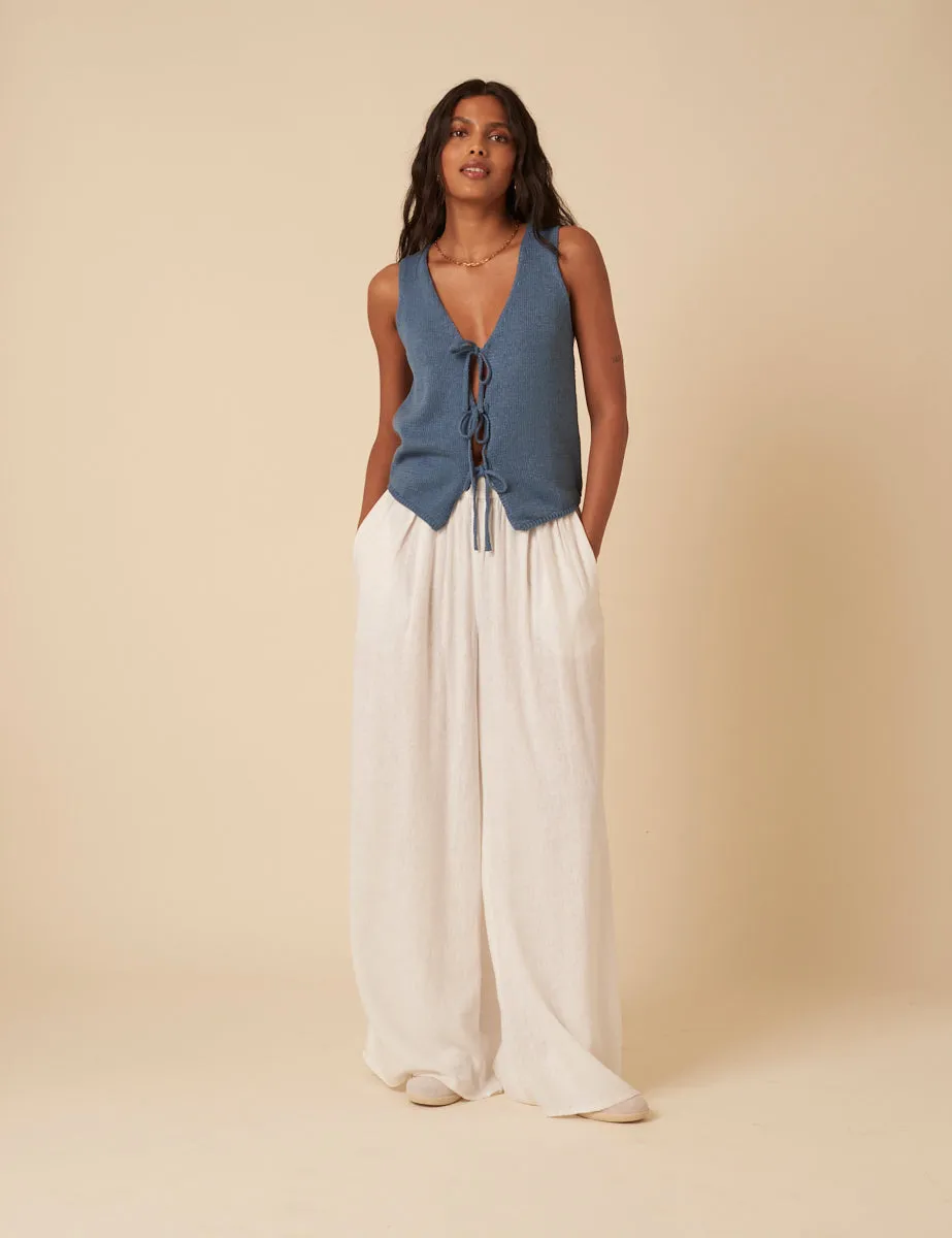 Blue Knitted Waistcoat sold by Nobody's Child product image thumbnail 2