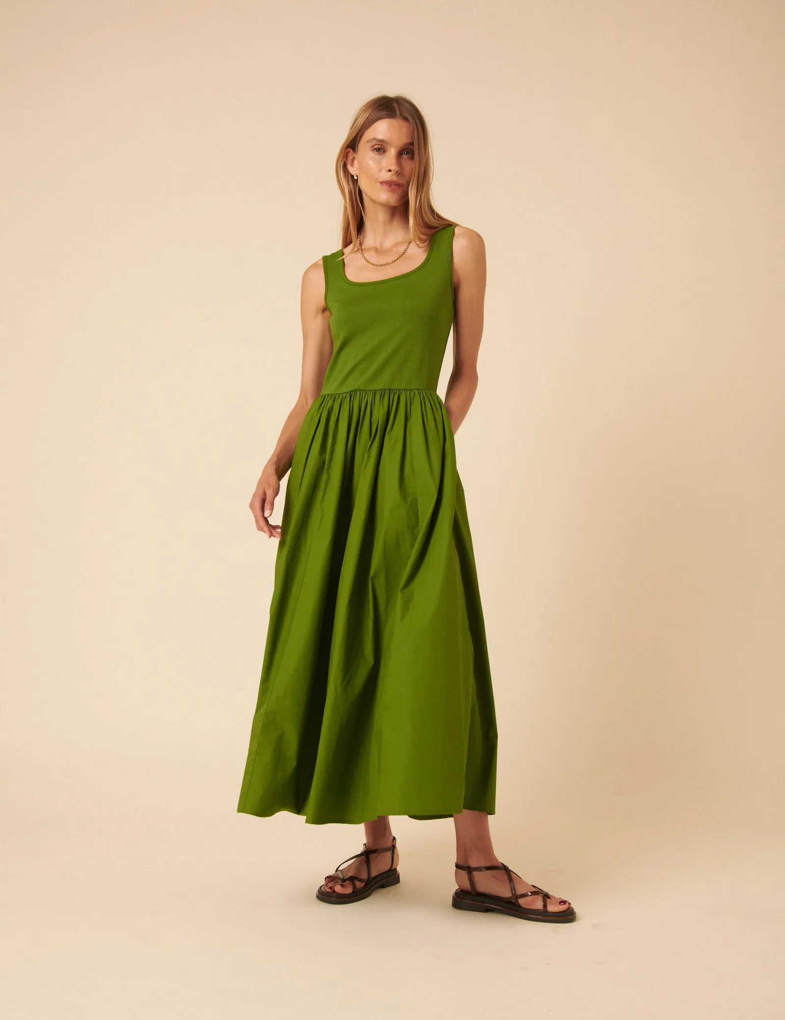 Green Colorado Midi Dress sold by Nobody's Child