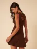 Brown Boat Neck Tate Mini Dress sold by Nobody's Child