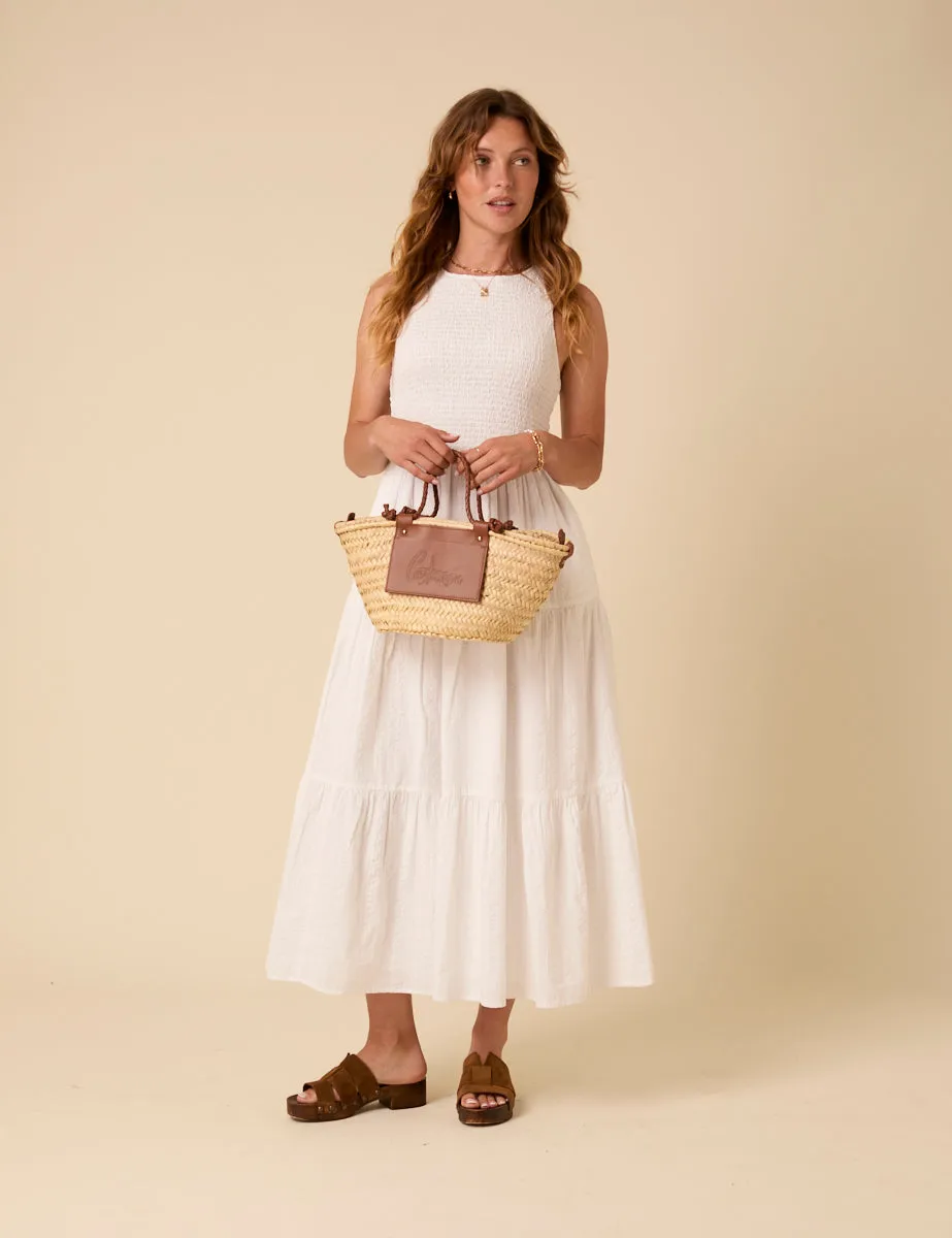 White Sleeveless Tiered Charlie Midi Dress sold by Nobody's Child product image thumbnail 2