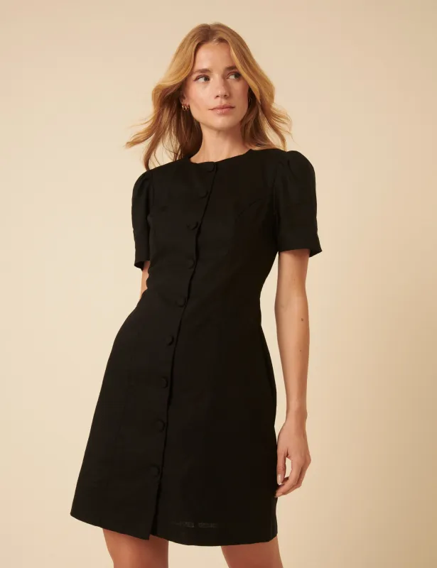 Black Tailored Tara Mini Dress sold by Nobody's Child