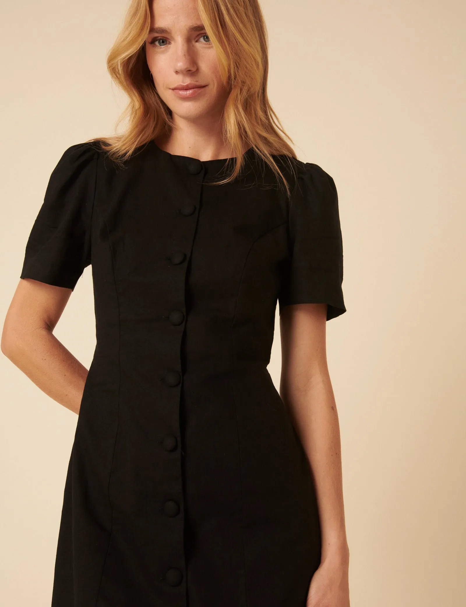 Black Tailored Tara Mini Dress sold by Nobody's Child product image thumbnail 3