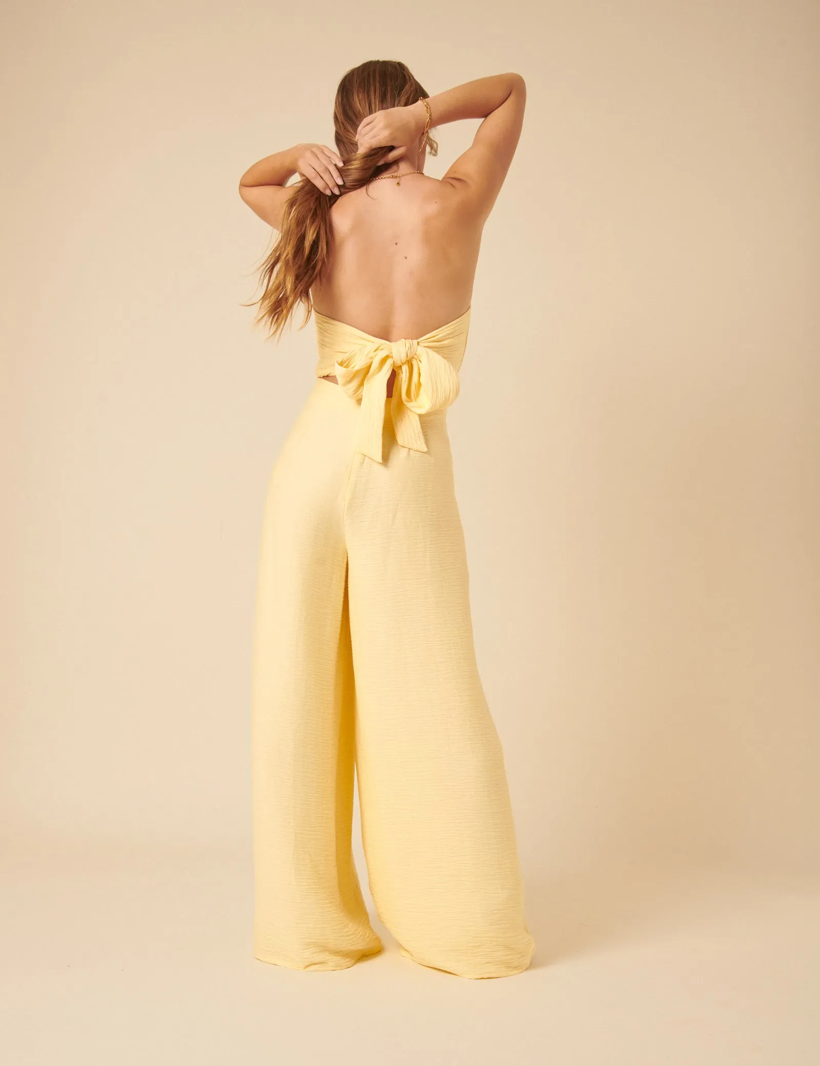 Butter Yellow Bandeau Rory Jumpsuit sold by Nobody's Child product image thumbnail 2