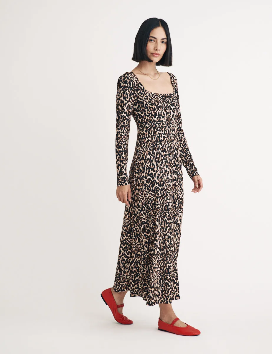 Leopard Print Aidie Midi Dress sold by Nobody's Child product image thumbnail 3