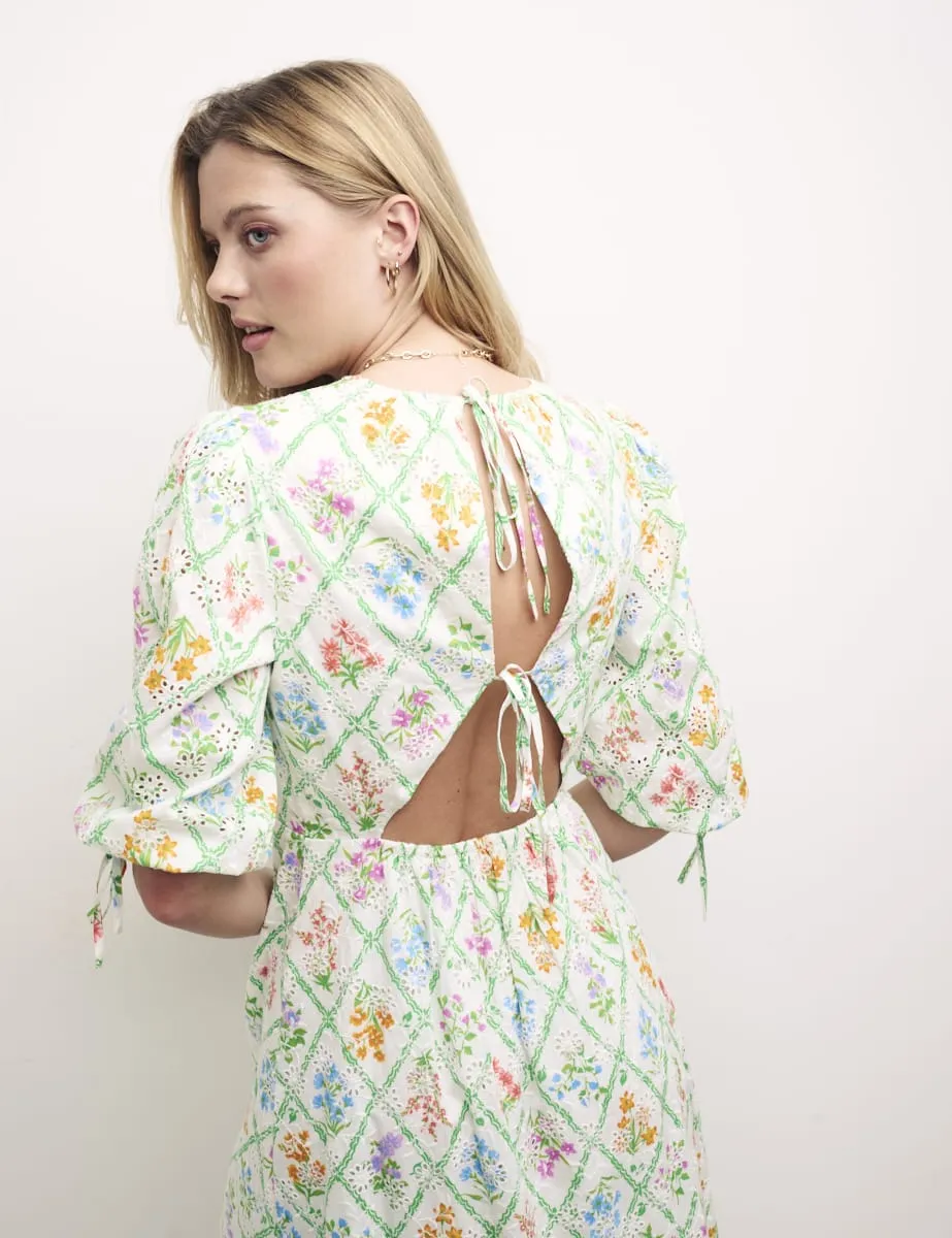 Floral Dominique Broderie Midi Dress sold by Nobody's Child product image thumbnail 3