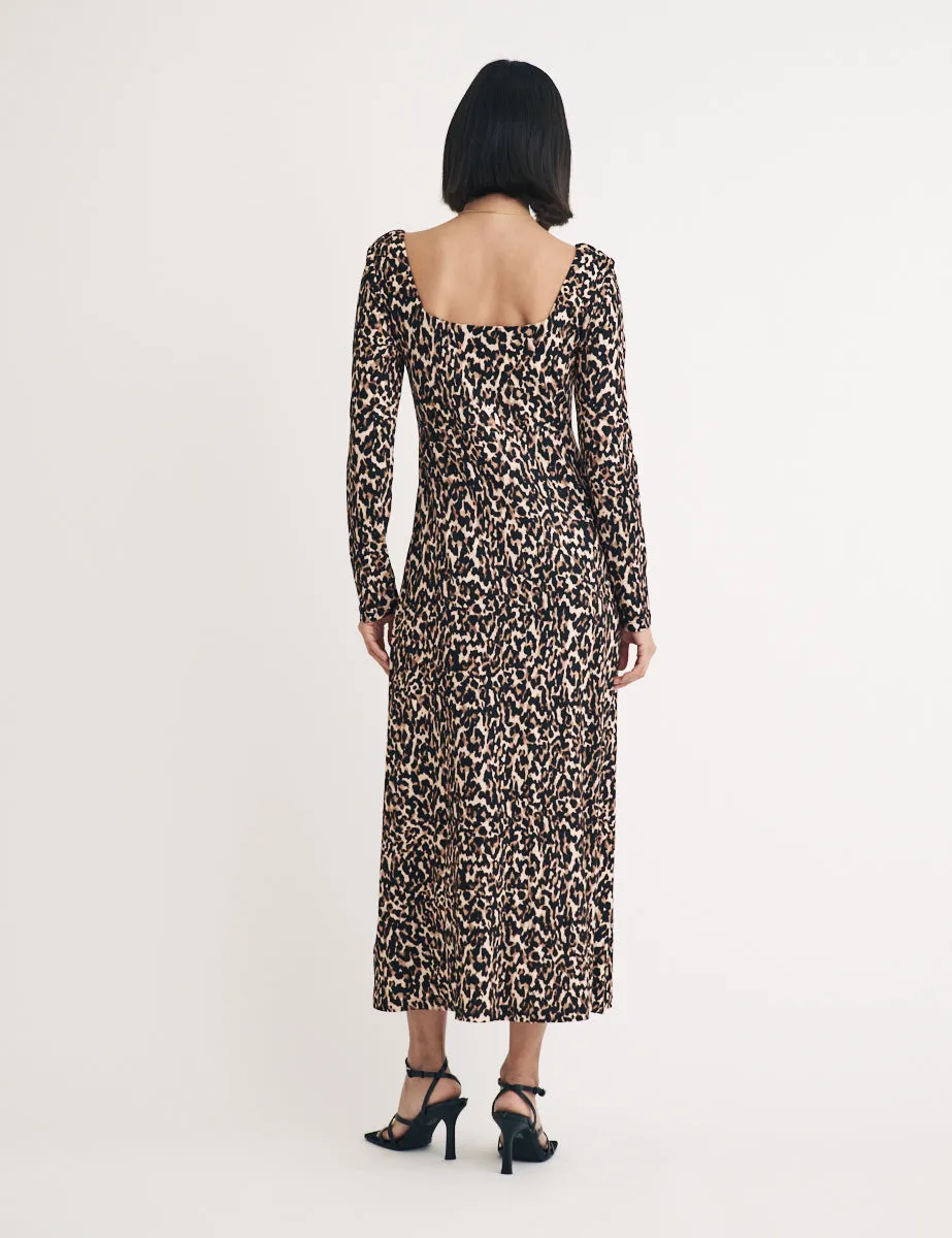 Leopard Print Aidie Midi Dress sold by Nobody's Child product image thumbnail 4