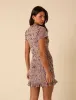 Brown Gingham Shirred Martha Mini Dress sold by Nobody's Child