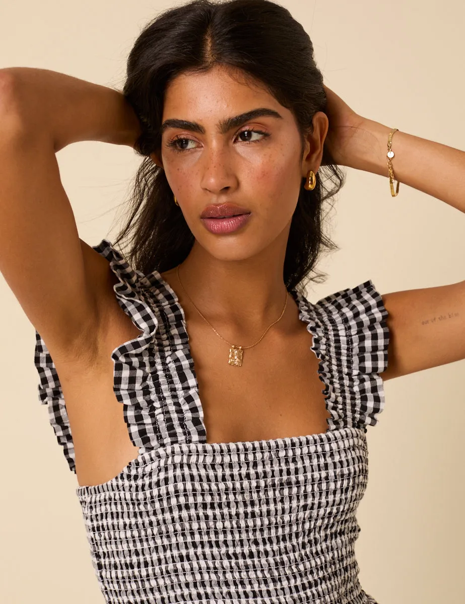 Black Gingham Maya Jumpsuit sold by Nobody's Child product image thumbnail 2